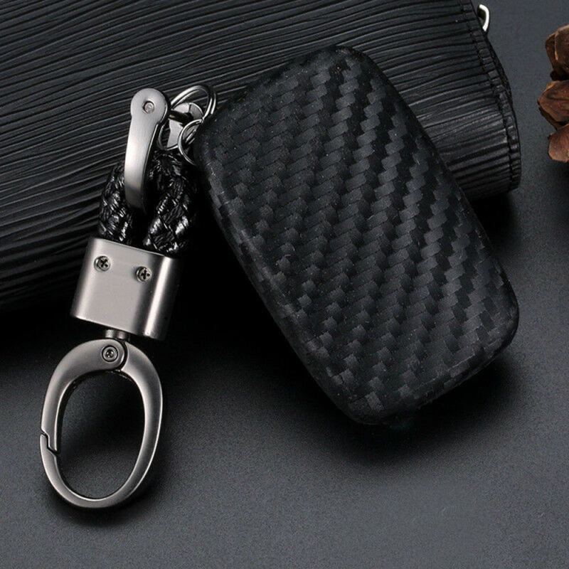 For Land Range Rover Car Key Case Holder Protector Accessories Carbon Fiber SHF