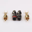 2 pcs RCA Male Jack Plug Metal Non Solder Soldering Adapter Connector ter ICI