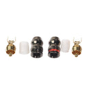 2 pcs RCA Male Jack Plug Metal Non Solder Soldering Adapter Connector ter ICI