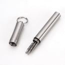 4x Reusable Non-toxic Titanium Toothpick + 1 Holder Case Box EDC Outdoor Tool