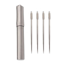 4x Reusable Non-toxic Titanium Toothpick + 1 Holder Case Box EDC Outdoor Tool