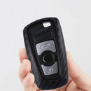 Car Key Case Carbon Fiber Look Accessories For BMW 3 5 Series UKX