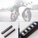 2x LED Motorcycle Flowing Water Turn Signal Amber Light License Plate Tail Lamp