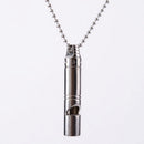 Fashion Unisex Stainless Steel Whistle Necklace Charm Pendant Beads Cha JUP