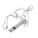 Fashion Unisex Stainless Steel Whistle Necklace Charm Pendant Beads Cha JUP