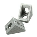20pcs 20x20mm Gray Aluminum L Shaped Brace Corner Joint Right Angle Bracket XBS