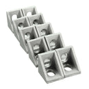 20pcs 20x20mm Gray Aluminum L Shaped Brace Corner Joint Right Angle Bracket XBS