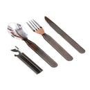 4Pcs Stainless Steel Fork Spoon Cutter Opener Set Kit Cutlery For Camping  UCM