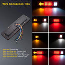 1 Pair 12V 19-LED Trailer Car Rear Tail Brake Turn Light Indicator Reverse Lamp