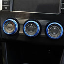 3Pcs Aluminum AC Climate Control Knob Ring Covers For Subaru Impreza Blue SKX