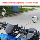 1Pair Motorcycle Rear View Rearview Side Round Mirror Universal 10mm Stree LPZ