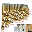 97pcs/Set Titanium Coated HSS High Speed Steel Twist Drill Bit 1.5-10mm BJM