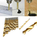 97pcs/Set Titanium Coated HSS High Speed Steel Twist Drill Bit 1.5-10mm BJM