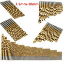 97pcs/Set Titanium Coated HSS High Speed Steel Twist Drill Bit 1.5-10mm BJM