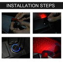 USB LED Car Atmosphere Lamp Interior Ceiling Ambient Star Red Light Projector