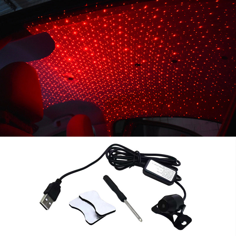 Car Atmosphere Lamp Interior Ambient Star Light Romantic Decoration Red U YGO