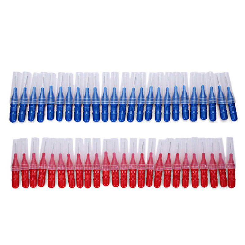50pcs Dental Orthodontic Oral floss Interdental Brush Toothpick Teeth Cl HRT