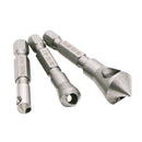3pcs Countersink Drill Bit Set Deburring Metal Wood Working Plastic Hex WHP