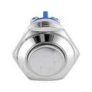 2x Waterproof Push Button Switch 16mm 3A/250V Metal Momentary Horn Self ESO
