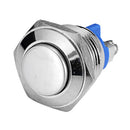 2x Waterproof Push Button Switch 16mm 3A/250V Metal Momentary Horn Self ESO