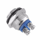 2x Waterproof Push Button Switch 16mm 3A/250V Metal Momentary Horn Self UJG