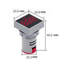 AC12-500V Voltmeter 22 MM Square Panel Digital LED Voltage Meter Indicat ESA