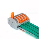 10Pcs 5 Way Reusable Spring Lever Terminal Block Cable Wire Connector N OPV