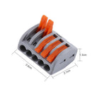 10Pcs 5 Way Reusable Spring Lever Terminal Block Cable Wire Connector N OPV