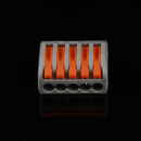 10Pcs 5 Way Reusable Spring Lever Terminal Block Cable Wire Connector N OPV