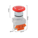 4Pcs Self-Locking Emergency Stop Mushroom Push Button Switch Red LAY37-01ZS