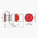 4Pcs Self-Locking Emergency Stop Mushroom Push Button Switch Red LAY37-01ZS