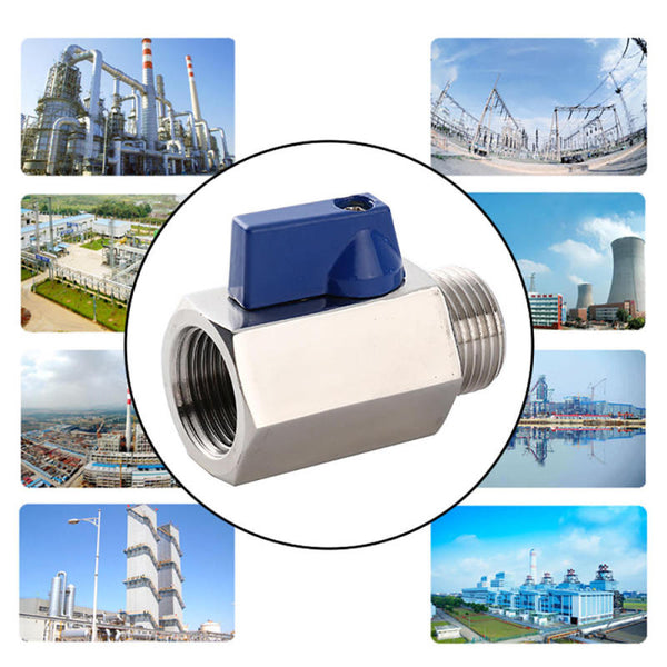 1/2" NPT, Stainless Steel 304 Mini Ball Valve Female X Male Brewing Ball Valve Y