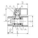 1/2" NPT, Stainless Steel 304 Mini Ball Valve Female X Male Brewing Ball Valve g