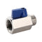 1/2" NPT, Stainless Steel 304 Mini Ball Valve Female X Male Brewing Ball Valve g