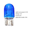2pcs T20 7443 W21/5W Halogen DRL Turn Signal Stop Brake Tail Light Bulb Blue