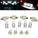 13pcs T10 5050 5SMD T10 1206 8SMD 3528 12SMD LED Car Interior Light Readin ULE