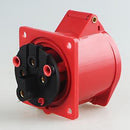 Red 380V 32A 4-PIN Industrial Plug Or Sockets ZZ324 Industrial Waterproo OZL