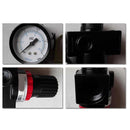 BR3000 G3/8''Air Compressor Pressure Relief Regulator Valve w/ Gauge & DHE