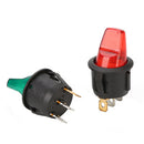3PCS LED Round12V 3-Pin On Off Rocker Switch Waterproof Auto Boat Ship Ty GOH