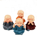 4pcs Cute KungFu Monk Car Interior Display Decor Car Seat Ornament Gift