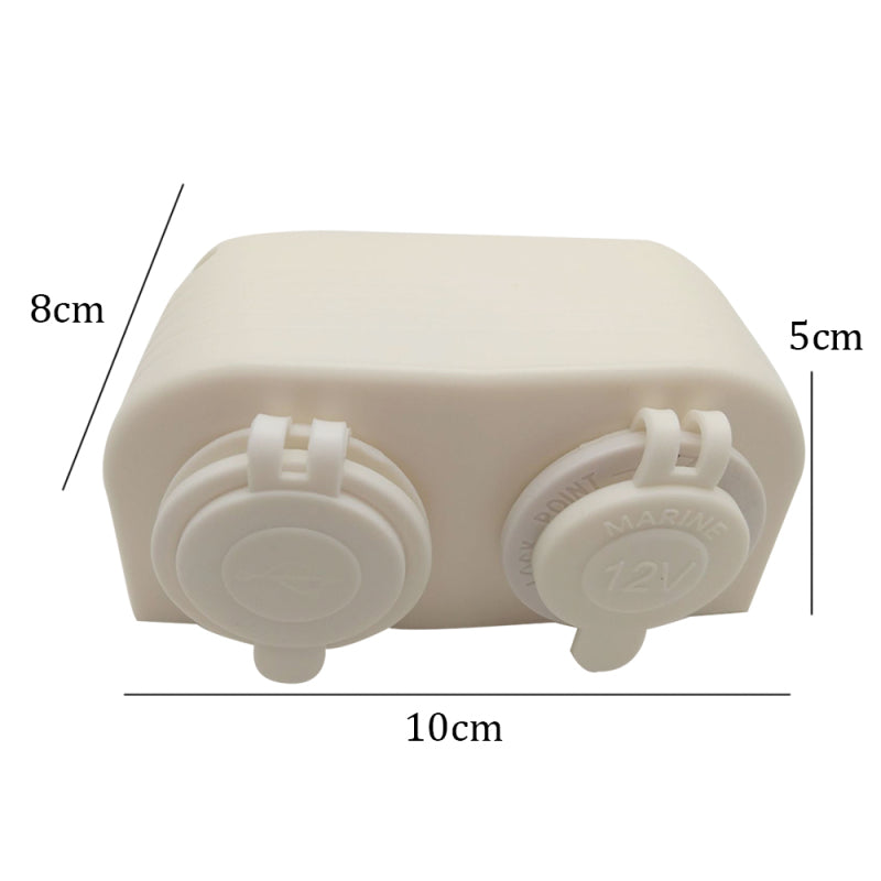 Dual 12V USB Car Lighter Socket Splitter Charger Power Adapter Outlet For phone