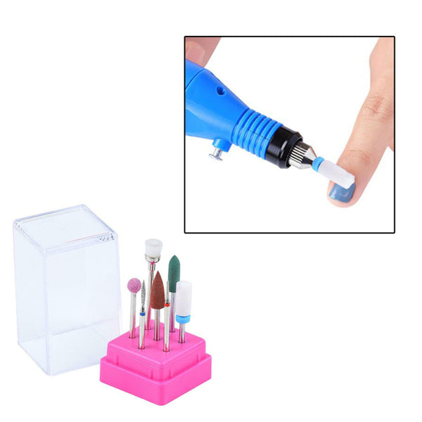 7pcs Manicure Ceramic Alloy Grinding Head Set for Nail Art Polish Pedicur VYJ