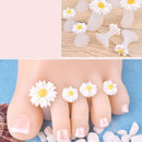 DIY 8pcs/Set Toe Separator Silicone Flower Diamond Foot Nail Art Tools Pedicure