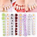 8pcs/Set Toe Separator Silicone Flower Diamond Foot Nail Art Tools Pedicu YLM