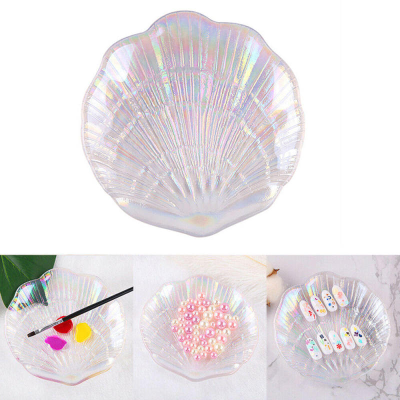Glass Magic Color Shell Palette Nail Work Display Tool Nail Mixing Acces LOD
