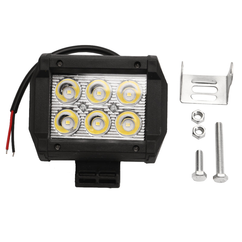 4pcs 4" 18W LED Light Work Bar Spot Lamp Driving For Offroad SUV Car Boat Truck
