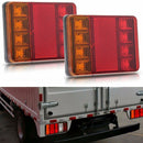 2pcs Waterproof 8 LED Trailer Light Rear Tail Lamp 12V DC Car Truck Boat BAA