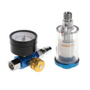 2x Air Regulator Gauge Spray Paint Gun & In-line Air Oil Water Separator  GLW