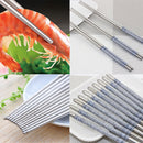 1 Pair Reusable Chopsticks Metal Exquisite Korean Chinese Stainless Stee RUH