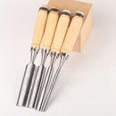 4 Piece Wood Carving Hand Chisel Tool Set Professional Woodworking Goug